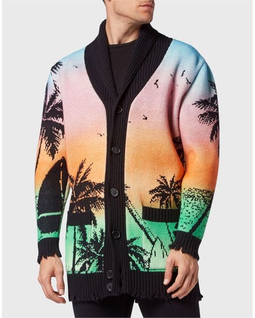 Philipp Plein Strickjacke in Green für Herren