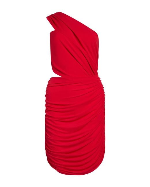 Alex Perry Red Mini Dress Recycled Polyester, Elastane