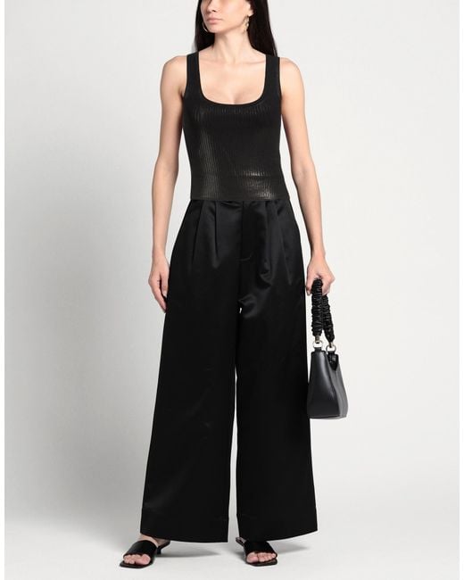 DSquared² Black Tank Top Viscose, Polyamide, Elastane