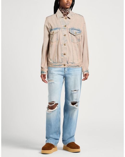 Palm Angels Natural Denim Outerwear Cotton