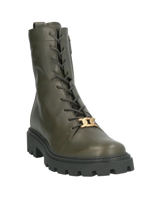 Tod's Green Gomma Pesante Boots