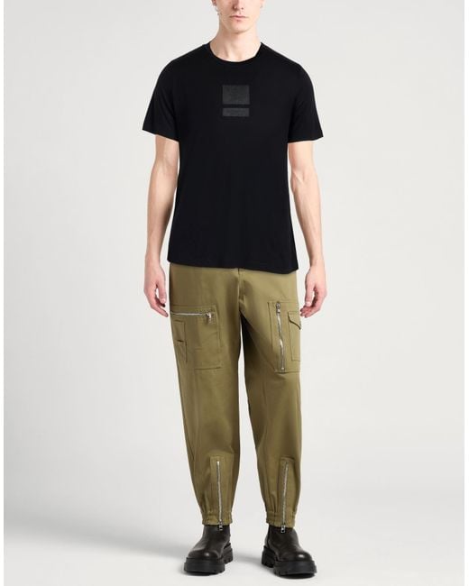 Burberry Black T-Shirt Viscose, Silk for men