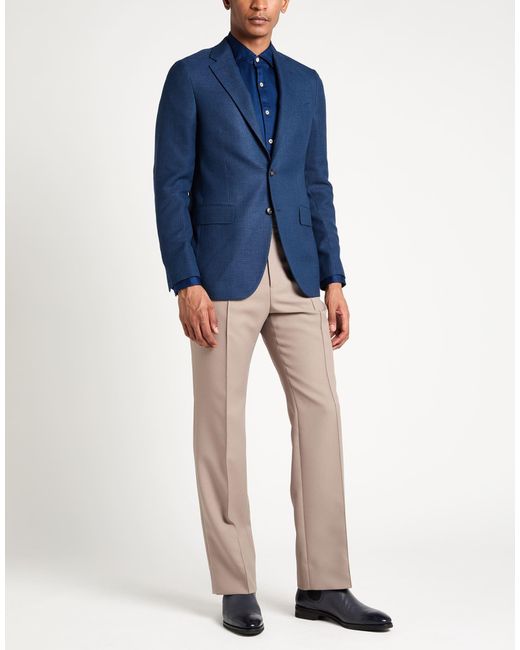 Boglioli Blue Blazer Polyester, Viscose for men