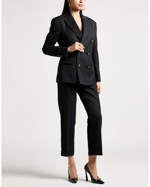 DSquared² Black Suit Polyester, Virgin Wool