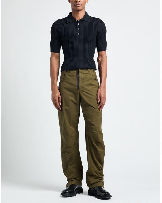 Dolce & Gabbana Green Pants Cotton, Polyamide for men