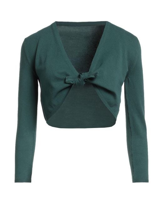 Rossopuro Green Wrap Cardigans Cotton, Polyester