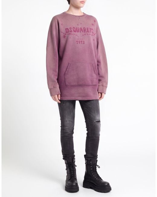 DSquared² Purple Mauve Sweatshirt Cotton