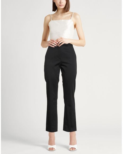 Max Mara Black Pants Cotton, Elastane