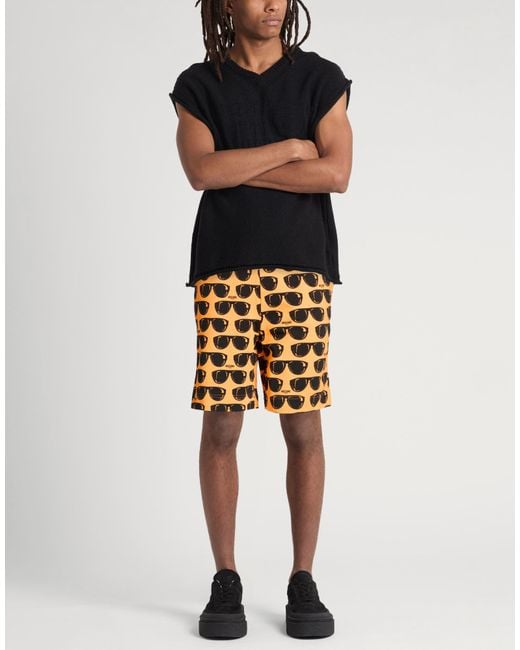 Moschino Yellow Shorts & Bermuda Shorts Cotton, Elastane for men
