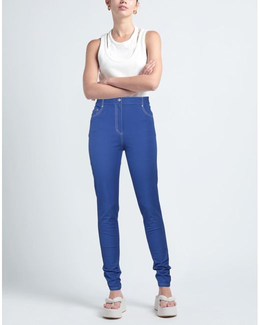 Moschino Blue Pants Cotton, Elastane