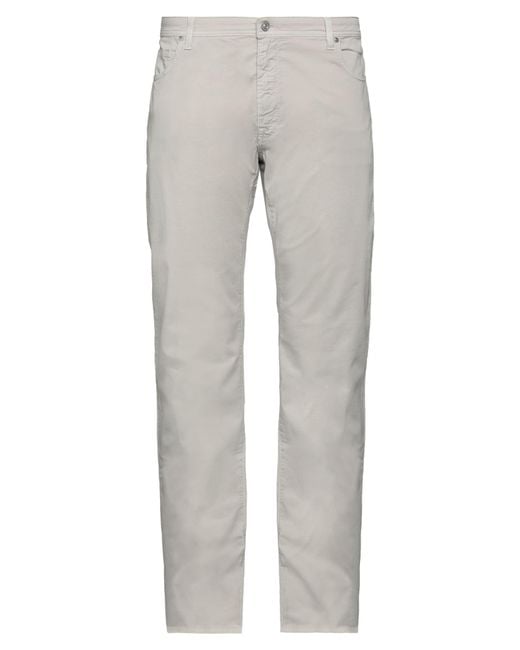 Brooksfield Gray Pants Cotton, Elastane for men