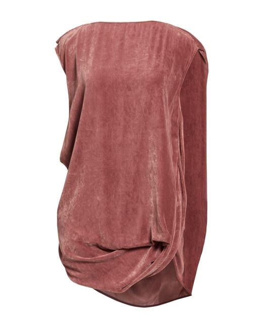 Rick Owens Pink Top Viscose, Silk