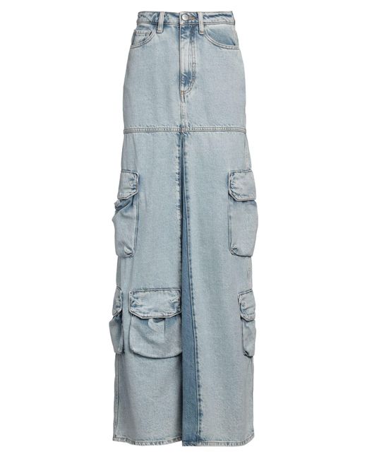 ICON DENIM Blue Denim Skirt Cotton