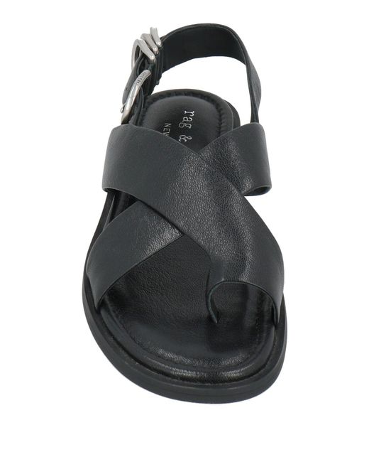 Rag & Bone Black Thong Sandal Leather