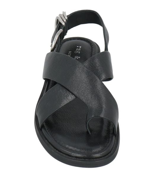 Rag & Bone Black Thong Sandal Leather