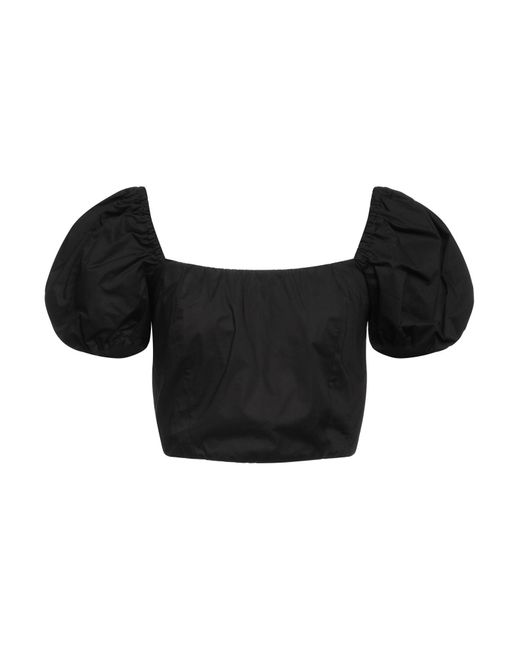 Giulia N Couture Black Top Cotton, Nylon, Elastane
