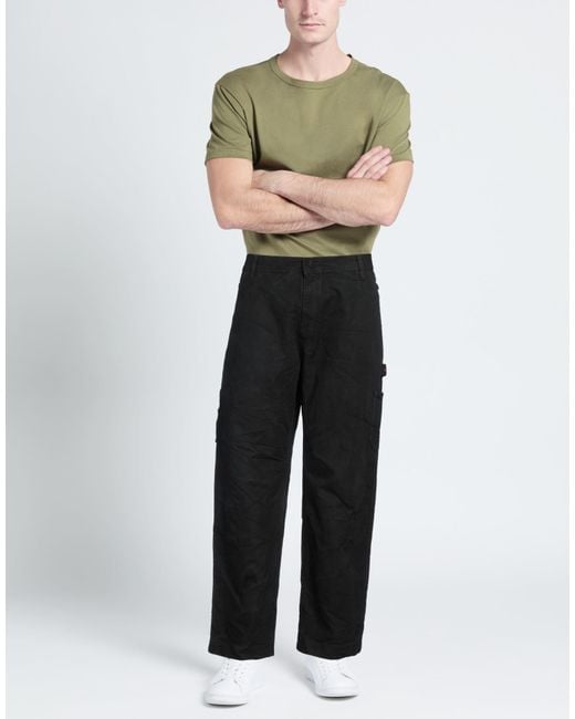 44 Label Group Black Pants Polyester, Cotton for men