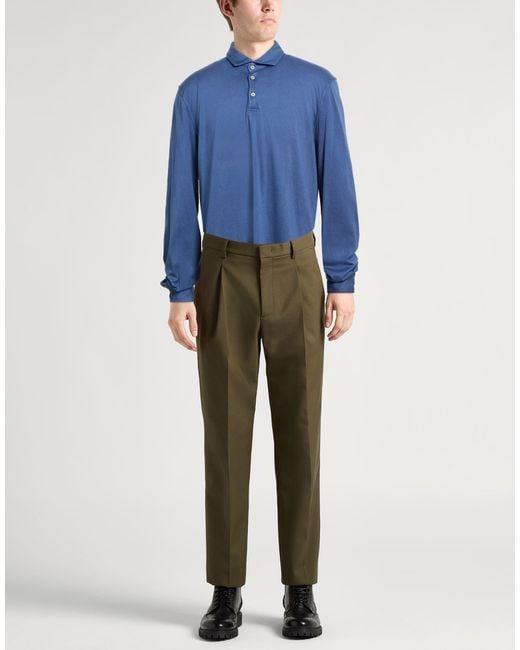 Fedeli Blue Polo Shirt Organic Cotton for men