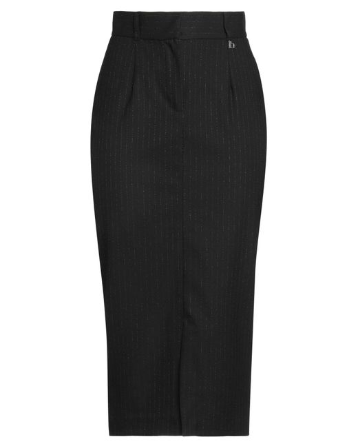 Dixie Black Midi Skirt Polyester, Viscose, Elastane, Lurex, Polyamide