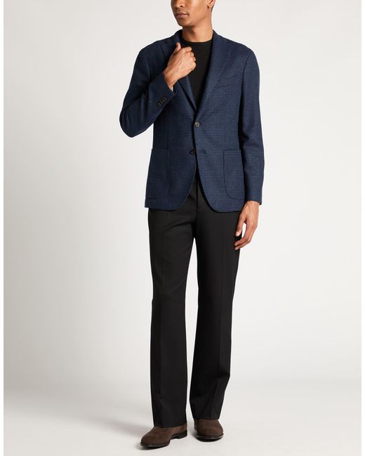 Boglioli Blue Midnight Blazer Wool, Polyester, Nylon for men