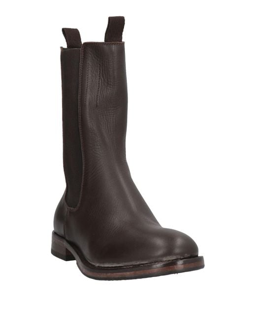Moma Brown Ankle Boots Calfskin