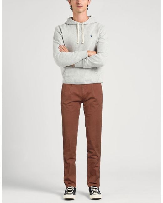 Berwich Brown Pants Cotton, Elastane for men