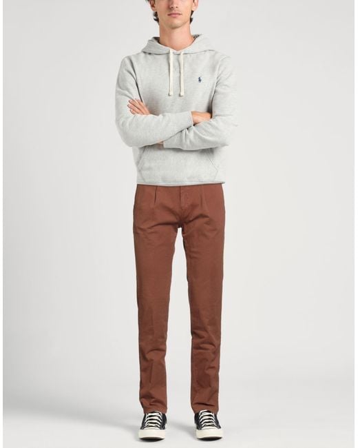 Berwich Brown Pants Cotton, Elastane for men