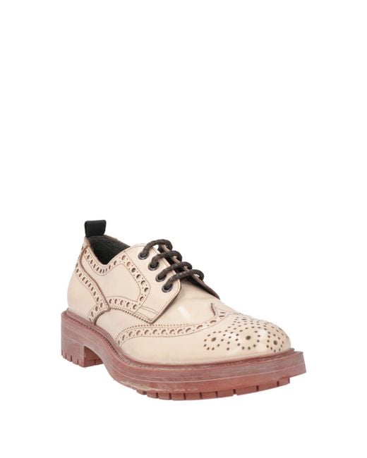 Moma Pink Lace-Up Shoes