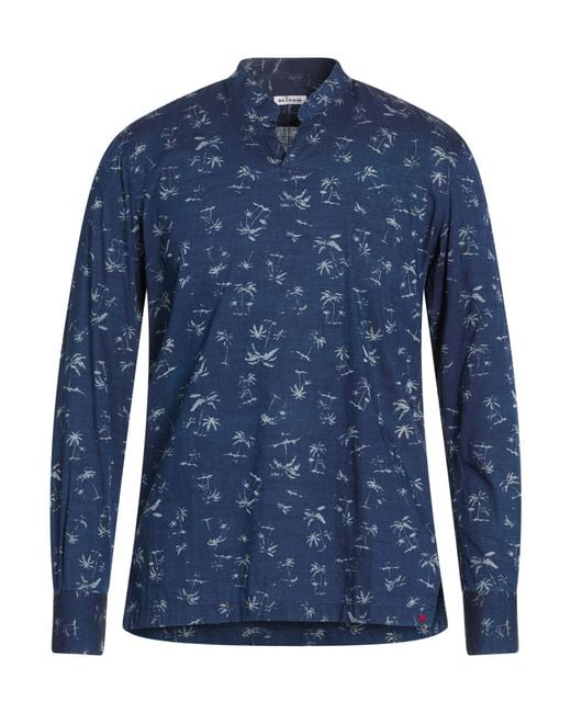 Kiton Blue Shirt Cotton for men