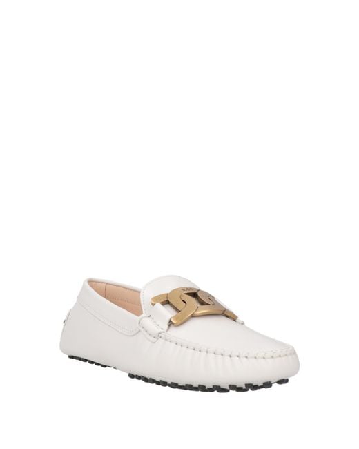 Tod's White Loafers