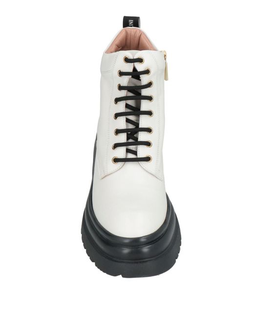 Pollini White Ankle Boots