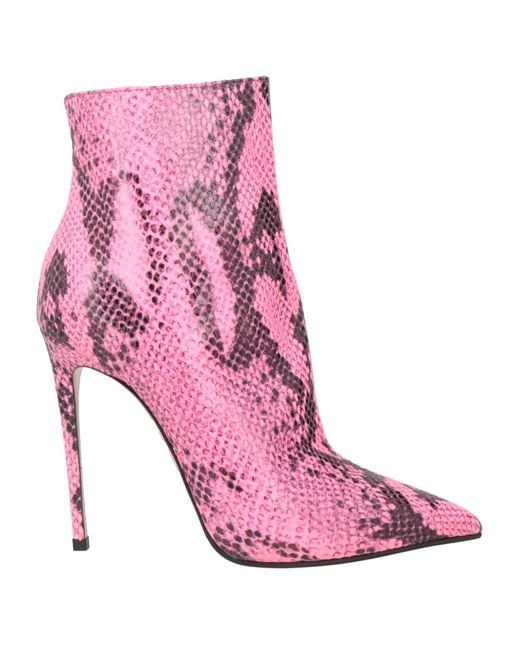 Le Silla Pink Ankle Boots Textile Fibers
