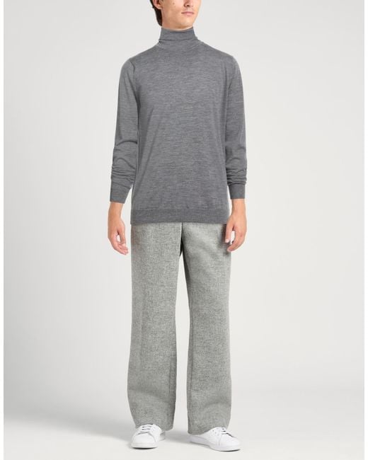 Jeordie's Gray Turtleneck Merino Wool for men