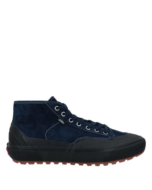 Vans Leather Trainers in Dark Blue 