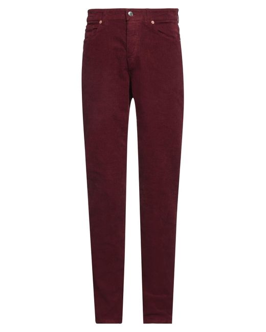 Zadig & Voltaire Red Burgundy Pants Viscose, Cotton for men