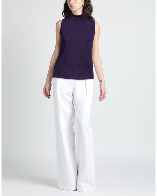 Alberta Ferretti Purple Turtleneck