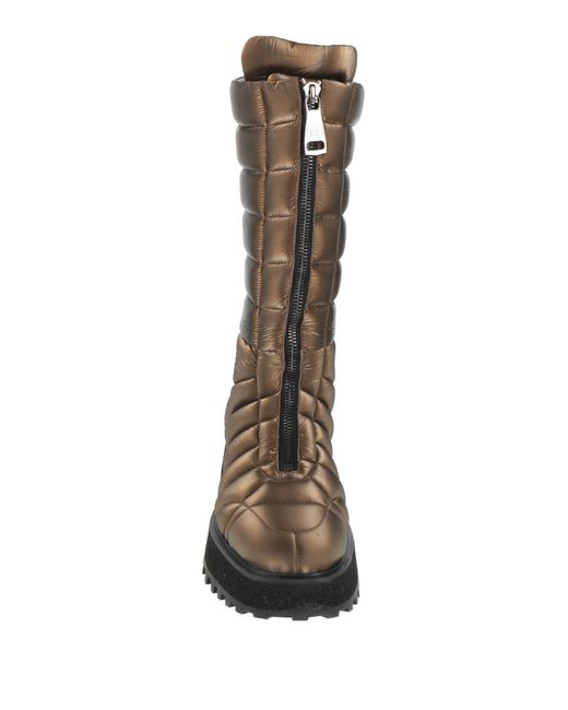 Dolce & Gabbana Brown Bronze Boot Textile Fibers, Leather for men