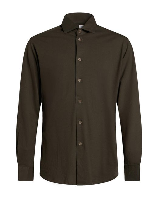 920 ITALIAN STYLE Green Military Shirt Cotton for men