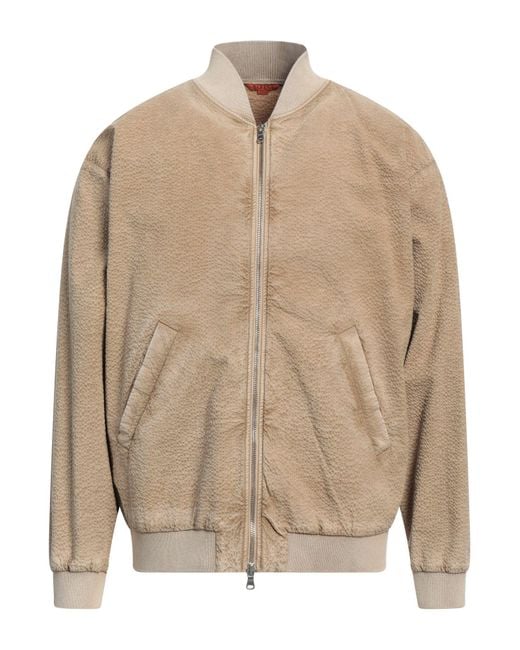 Barena Natural Sand Jacket Cotton, Elastane for men