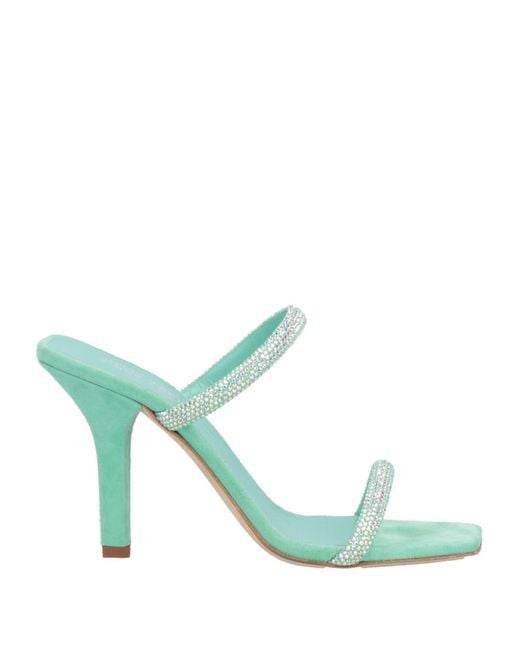 Paris Texas Green Sandals Leather