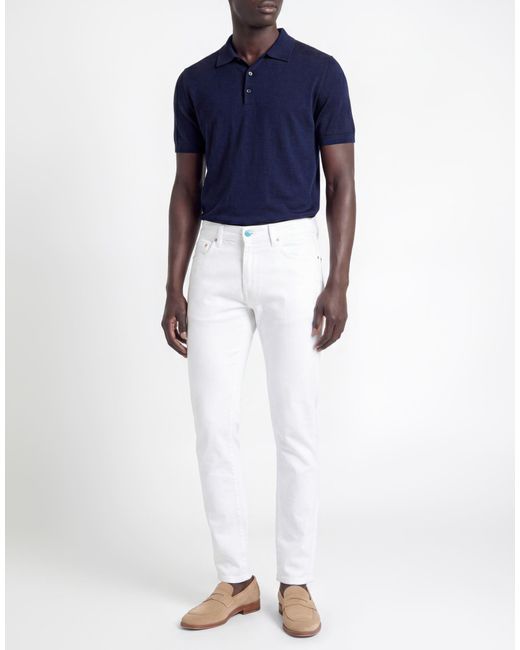 People Of Shibuya White Jeans Cotton, Elastomultiester, Elastane for men