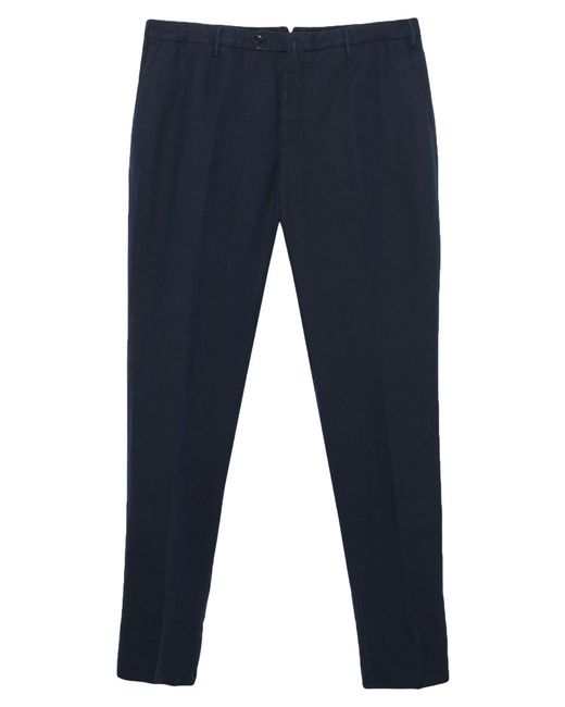 Incotex Blue Pants Linen, Cotton for men