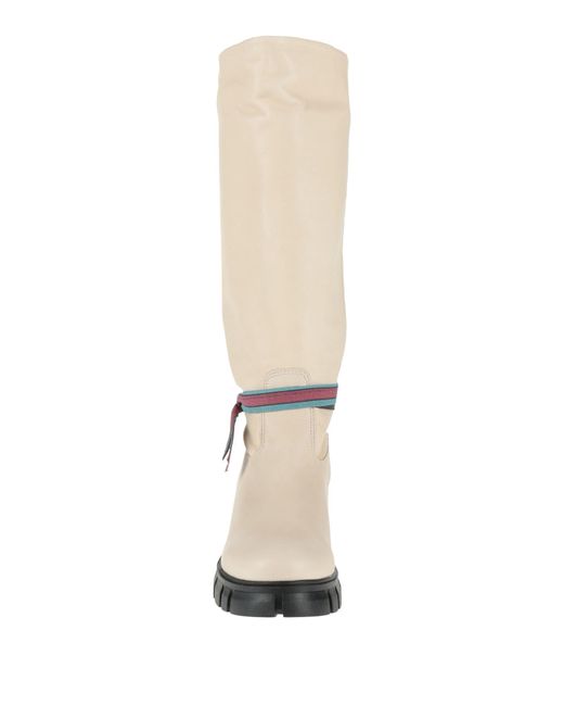 Felmini White Boot Leather