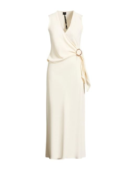 Marella White Art.365 Ivory Maxi Dress Polyester