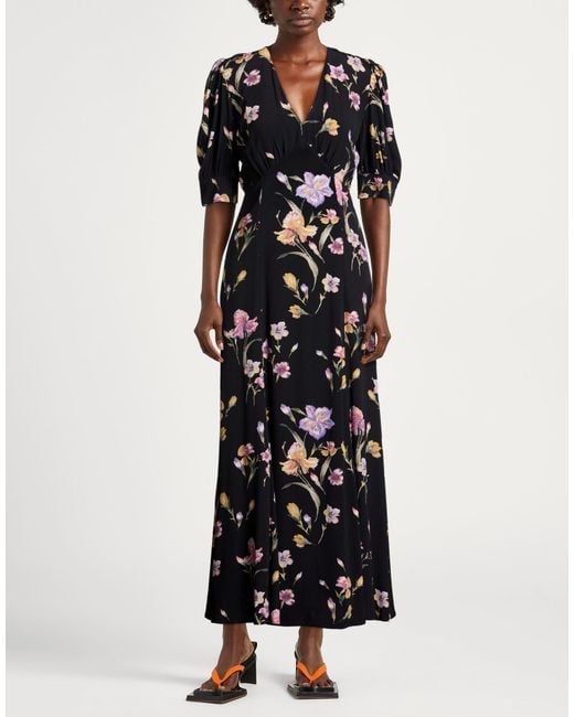 Twinset Black Maxi Dress Viscose
