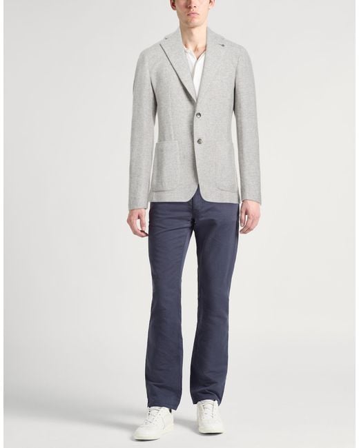 Tagliatore Gray Blazer Virgin Wool, Polyamide for men