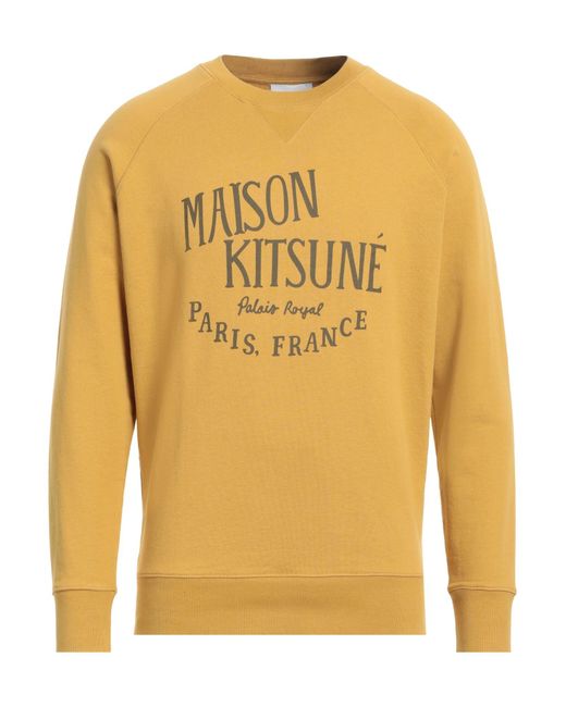 Maison Kitsuné Yellow Sweatshirt for men