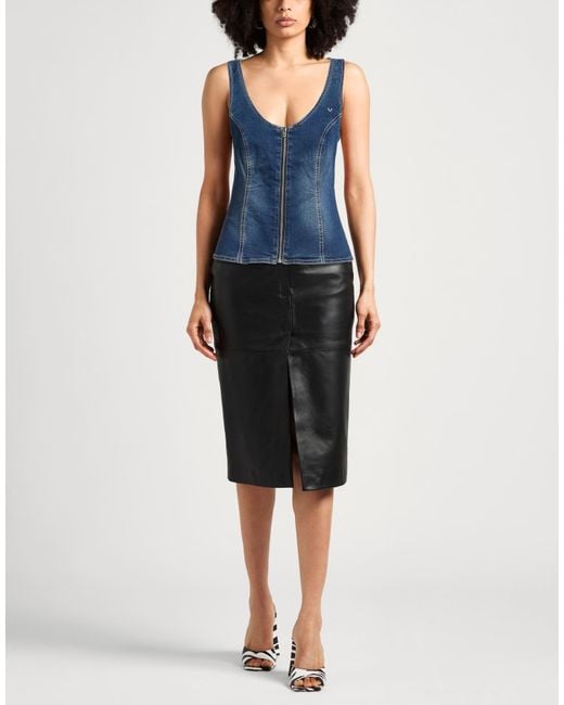 True Religion Blue Top Cotton, Polyester, Elastane