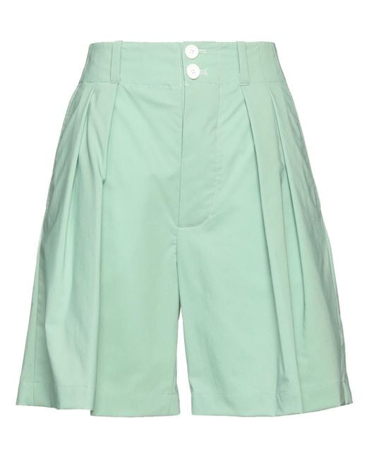 Plan C Green Shorts & Bermuda Shorts