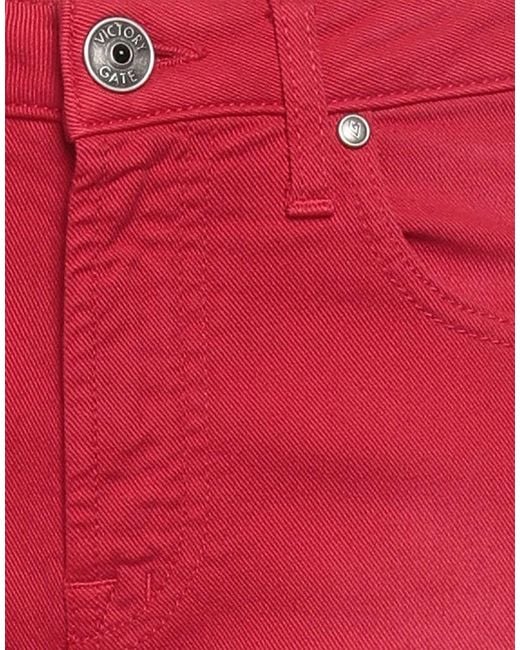 Victory Gate Red Jeans Cotton, Elastane